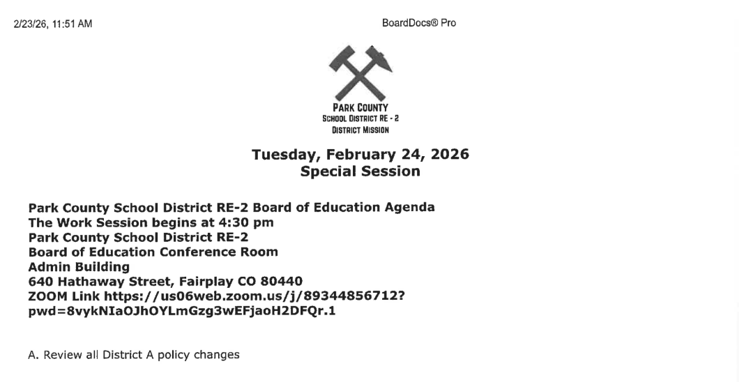 BOE Agenda